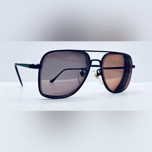 Vintage Granada Black Pilot Sunglasses Frames Only